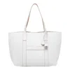 Hogan Script Shopping Tote Bag Top Handles Strap In White