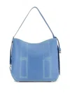 Hogan Medium Leather Shoulder Bag In Blue