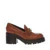 Hogan Medium Moccasin In Tan Leather In Brown