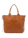 Hogan Leather Tote Bag With Detachable Strap In Brown