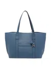 Hogan Medium Script H-charm Tote Bag In Blue