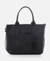 Hogan Small Leather Tote Bag Script In Black