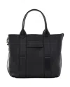 Hogan Small Leather Tote Bag Script In Black