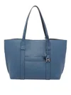 Hogan Medium  Script Shopping Bag In Blue