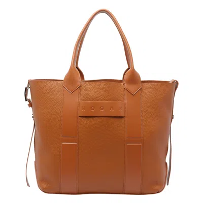 Hogan Medium Script Shopping Bag In Brown