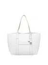 Hogan Medium  Script Shopping Bag In White