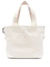 Hogan Cotton Tote Bag In White In White