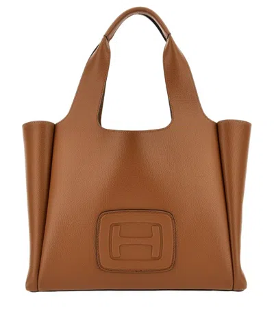 Hogan Medium Shopping Bag In Brown