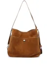 Hogan Medium Suede Leather Shoulder Bag In Brown