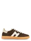 Hogan Stylish Sneakers With Contrast Panel And Suede Finish In Brown