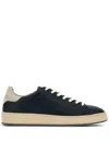 Hogan Smooth Leather Sneakers With Contrasting Suede Heel In 289e