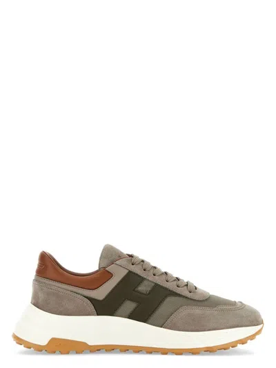 Hogan Men's Hyperlight Leather Sneakers In Brown