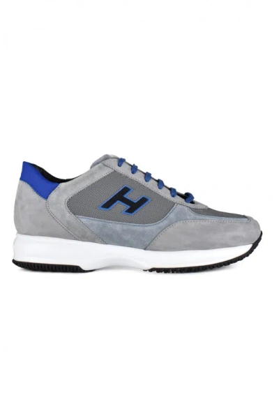 Hogan Men Interactive H Sneakers In Gray