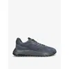 Hogan Mens Navy Hyperlight Branded Suede Low-top Trainers In Navy