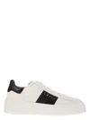 Hogan Panelled Design Calf Leather Sneakers With Chunky Sole In White