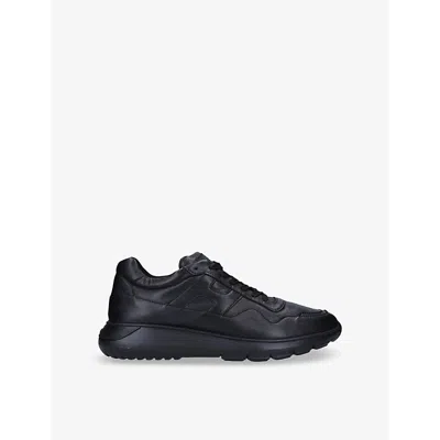 HOGAN MENS HOGAN BRANDED LEATHER LOP-TOP TRAINERS