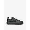 Hogan Leather H-stripes Tread Sneakers In Black