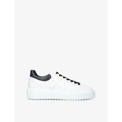 HOGAN MENS HOGAN H-STRIPES BRANDED LEATHER LOW-TOP TRAINERS