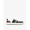 Hogan H668 Low-top Leather Sneakers In White/blk