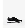 Hogan Mens  Hyperlight Branded Leather And Suede Low-top Trainers In Blk/white