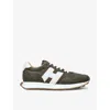 Hogan "h601" Sneakers Featuring H-shaped Studs In Khaki