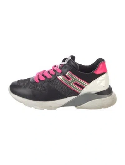 Pre-owned Hogan Mesh Colorblock Pattern Sneakers In Black