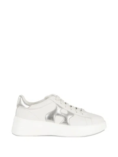 Hogan Rebel Leather Sneakers In Animal Print