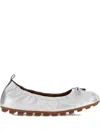 Hogan Metallic Ballerina Shoes In Silver