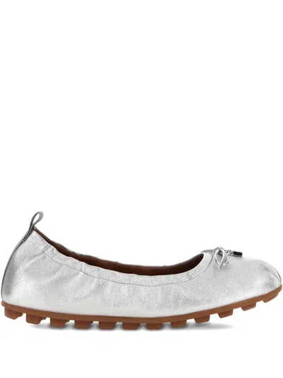 Hogan Metallic Ballerina Shoes