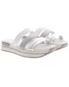 Hogan Woman Sandals Silver Size 9.5 Soft Leather In Metallic