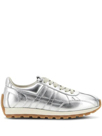 Hogan Sneakers Im Metallic-look In Silber