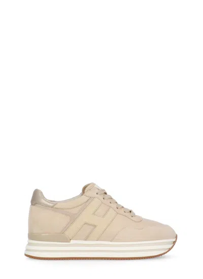 H483 MIDIプラットフォームスニーカー Hogan H483 Midi Platform Lace-up Sneakers In Pink | ModeSens