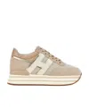 Hogan Midi H483 Plateau-sneakers In Nude