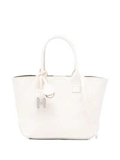 Hogan Mini Address Tote Bag In White