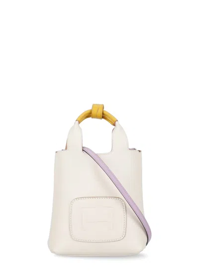 Hogan Mini H-bag Bag In Neutrals