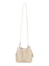 Hogan Mini Leather Bucket Bag In White