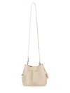 Hogan Hocket Mini Leather Bucket Bag In White