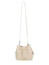 Hogan Hocket Mini Leather Bucket Bag In White
