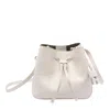 Hogan Mini Leather Bucket Bag In White