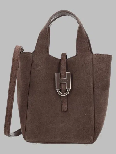 Hogan Mini  Trend Shopping Bag 19 Cm X 17 Cm X 7 Cm In Brown