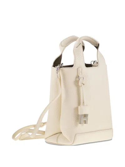 Hogan Mini Leather Tote In White