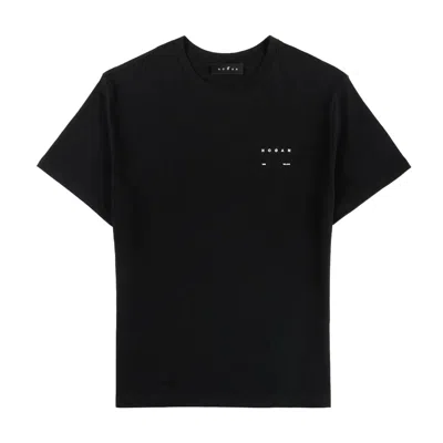 Hogan Minimalist Black T-shirt With Calfskin Blend