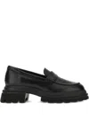 Hogan 10-storey Smooth Leather And Workwear Sole Loafers