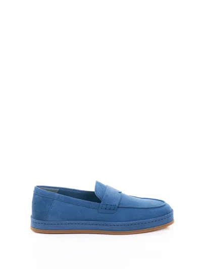 Hogan Mocassino H683 Light Blue In Suede