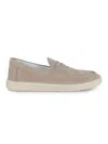 Hogan Suede Moccasin With Stitched Mask And Memory Foam Insole