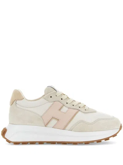 Hogan Modern White Sneakers With Textured Upper And Cushioned Sole
