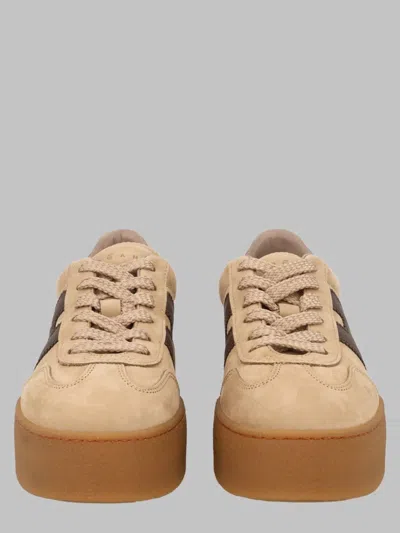 Hogan Cool Mini Calfskin Sneaker For Women In Neutral