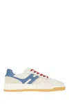 Hogan Leather Sneakers Panels Contrasting In Neutral