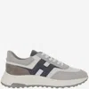 Hogan Round Toe Rubber Sole Panelled Design Sneakers In Gray