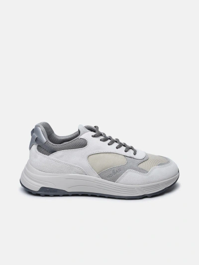 Hogan Multicolor Sude Blend Sneakers In Grey